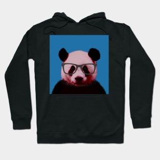 Geeky Nerd Panda in Blue Background - Print / Home Decor / Wall Art / Poster / Gift / Birthday / Panda Lover Gift / Animal print Hoodie